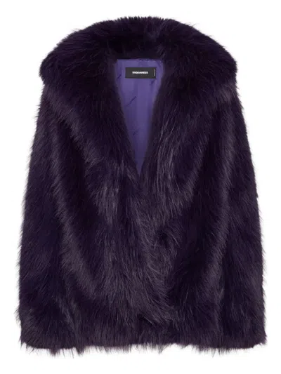 Dsquared2 Venus Coat In Purple