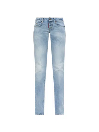 Dsquared2 Venus Distressed Jeans In Blue