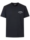Dsquared2 Black Crew-neck T-shirt With Logo On The Front In Cotton Man In Black