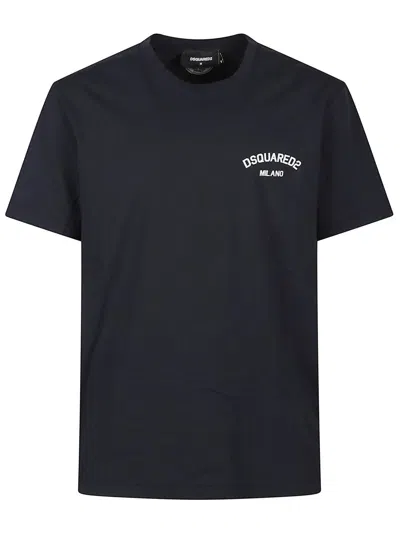 Dsquared2 Versatile Black Cotton T-shirt With Logo Print