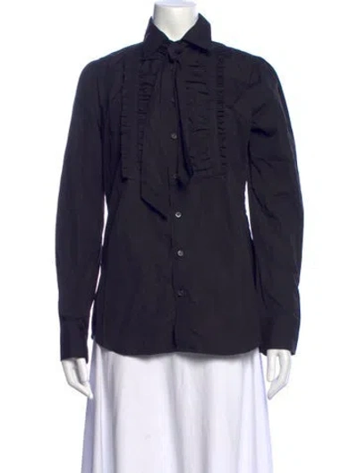 Pre-owned Dsquared2 Vintage 2000's Button-up Top In Black