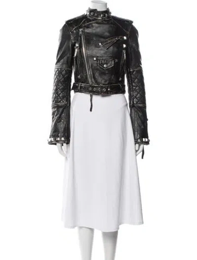 Pre-owned Dsquared2 Vintage 2005 Biker Jacket In Black