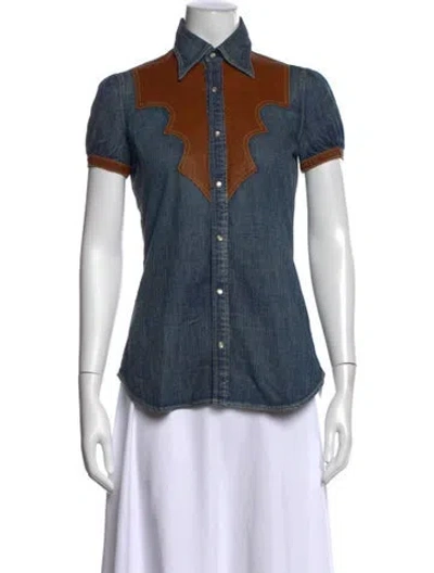 Pre-owned Dsquared2 Vintage 2006 Top In Blue