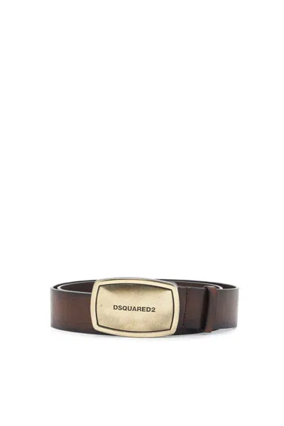 Dsquared2 'vintage Belt With Buckle In Brown