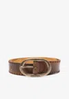 Dsquared2 Vintage Buckle Belt In Brown