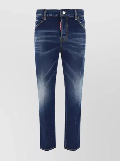 Dsquared2 Vintage Cool Girl Jeans With Embroidered Detail In Blue