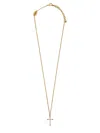Dsquared2 Vintage Cross Necklace With Polished Finish And Adjustable Chain In Gold