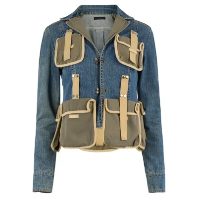 Pre-owned Dsquared2 Vintage Dsquared Multi Pocket Cargo-style Jacket In Gray