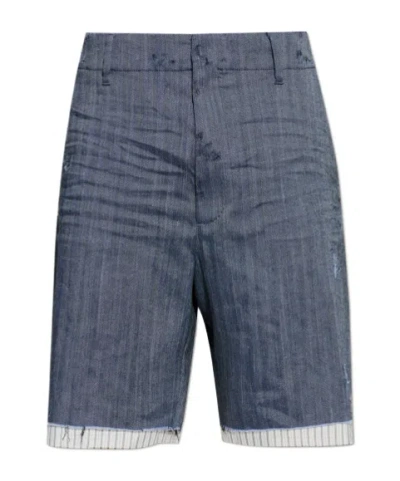 Dsquared2 Vintage Effect Bermuda Shorts In Blue