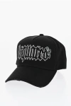 Dsquared2 Vintage Effect Cap With Rhinestone And Gothic Print Logo