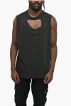 Dsquared2 Vintage Effect Cigarette Fit Tank Top With Studs In Black