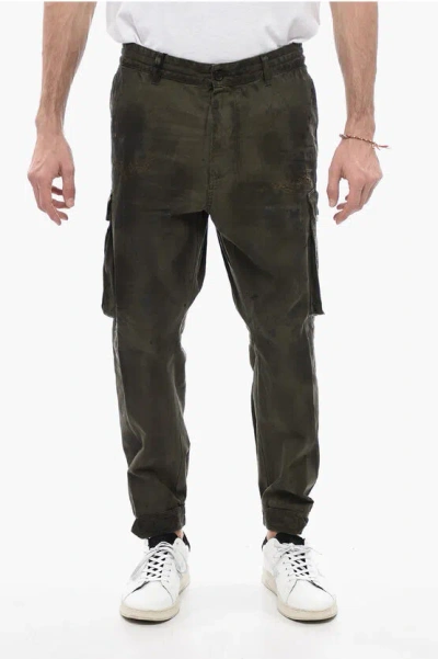 Dsquared2 Vintage Effect Cyprus Fit Cargo Pants In Gray