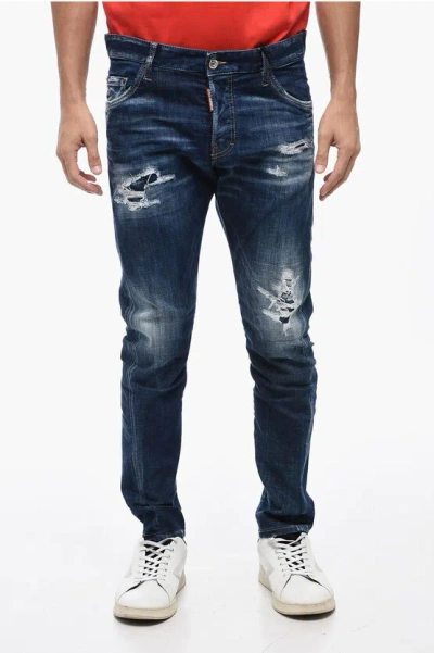Dsquared2 Vintage Effect Distressed Sexy Twist Jeans 16cm