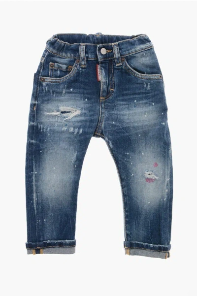 Dsquared2 Vintage Effect Jeans In Blue