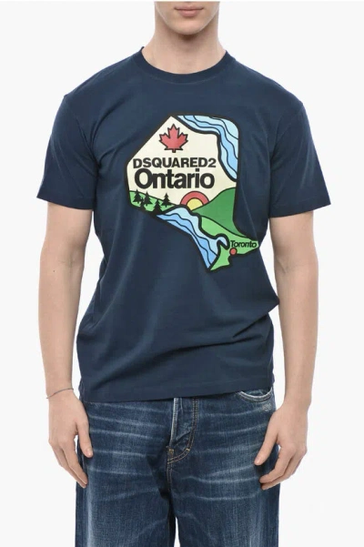 Dsquared2 Vintage-effect Jeans Cool Guy With Contrast Patch 16cm In Blue