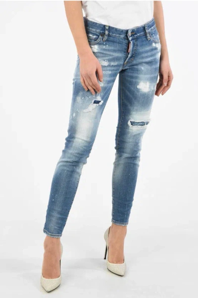 Dsquared2 Vintage Effect Jennifer Jeans In Blue