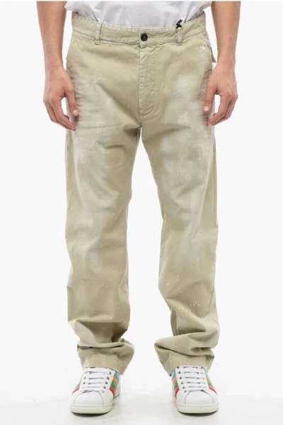 Dsquared2 Vintage Effect Straight Fit Pants 21 Cm