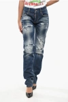 Dsquared2 Vintage Effect Stretch Denim 24/7 Jeans 17cm In Blue