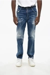 Dsquared2 Vintage Effect Stretch Denim 642 Jeans 19cm In Blue