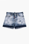 Dsquared2 Vintage Effect Stretch Denim Shorts