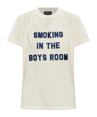 Dsquared2 Vintage Fade Just Right Fit T-shirt In White