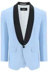 Dsquared2 Crystal-embellished Single-breasted Blazer In Light Blue