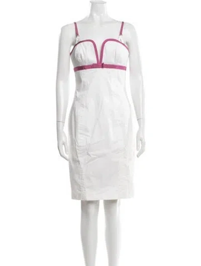 Pre-owned Dsquared2 Vintage Knee-length Dress In White
