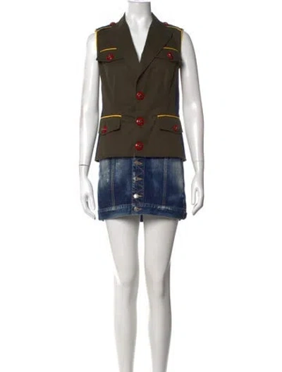 Pre-owned Dsquared2 Vintage Mini Dress In Blue/green