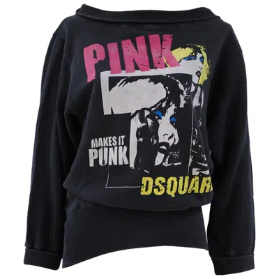 Pre-owned Dsquared2 Vintage Multicoloured Sweater Size M Unisex Circa 1990s In Black