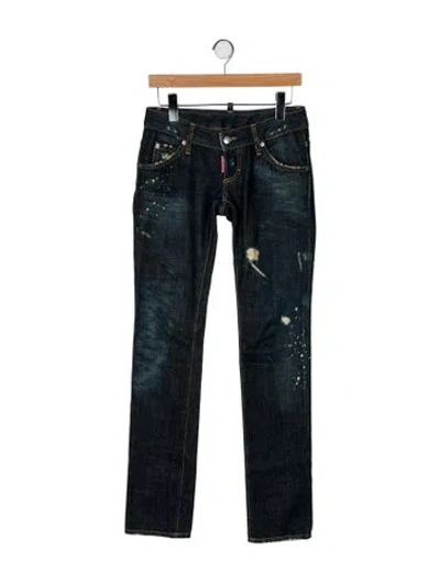Pre-owned Dsquared2 Vintage Straight Leg Jeans In Blue