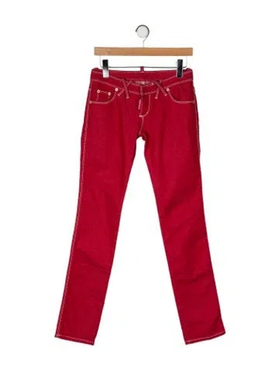 Pre-owned Dsquared2 Vintage Straight Leg Jeans In Red