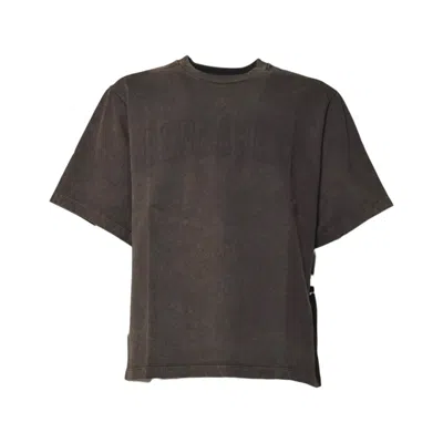 DSQUARED2 VINTAGE WASHED BROWN CREW NECK T-SHIRT