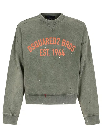 DSQUARED2 DSQUARED2 VINTAGE WASHED COTTON CREWNECK