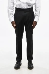 Dsquared2 Virgin Wool And Silk Cigarette Fit Pants In Black