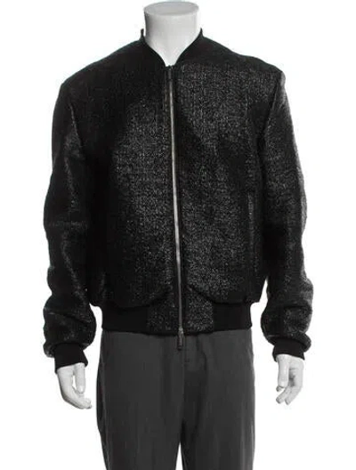 Pre-owned Dsquared2 Virgin Wool Bomber Jacket In Black