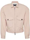 Dsquared2 Virgin Wool Bomber Jacket In Pink