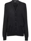 Dsquared2 Virgin Wool Cardigan In Black