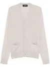 Dsquared2 Virgin Wool Cardigan In Neutrals