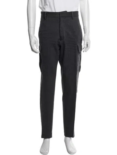 Pre-owned Dsquared2 Virgin Wool Cargo Pants In Grey