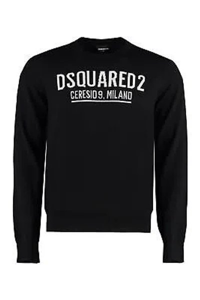 Pre-owned Dsquared2 Virgin Wool Crew-neck Sweater In Black