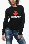 Dsquared2 Virgin Wool Crew-neck Sweater With Embossed Logo
