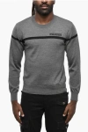 Dsquared2 Virgin Wool D2 Line Crew-neck Sweater In Gray