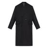 Dsquared2 Virgin Wool Double-breasted Coat In Black