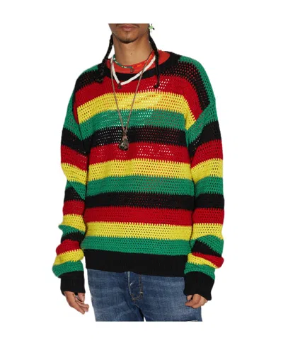 Dsquared2 Virgin-wool Jumper In Multicolor
