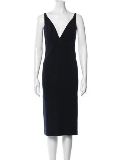 Pre-owned Dsquared2 Virgin Wool Knee-length Dress In Blue