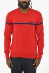 Dsquared2 Virgin Wool Lightweight Crew-neck Sweater In Red