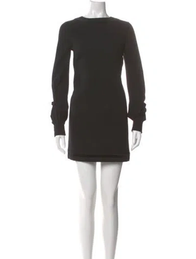 Pre-owned Dsquared2 Virgin Wool Mini Dress In Black
