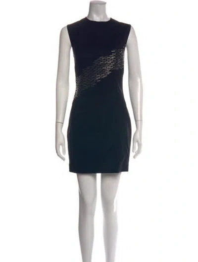 Pre-owned Dsquared2 Virgin Wool Mini Dress In Black