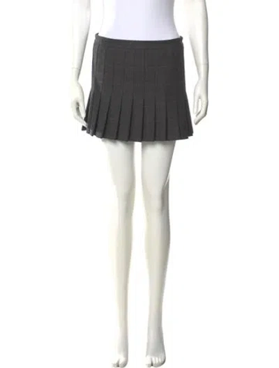 Pre-owned Dsquared2 Virgin Wool Mini Skirt In Gray