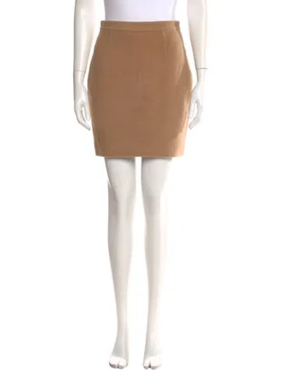 Pre-owned Dsquared2 Virgin Wool Mini Skirt In Neutral
